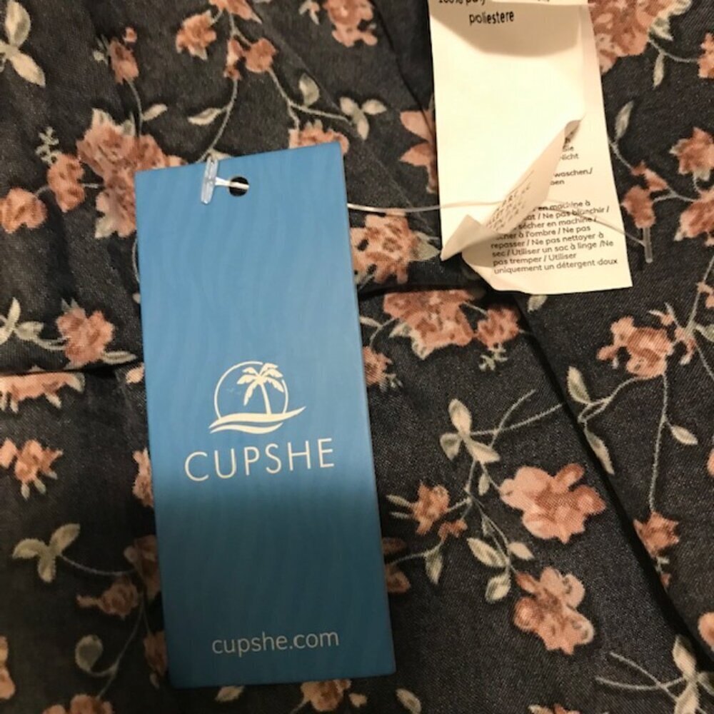 NWT Cupshe Women's Dancing Queen Ditsy Floral Print A-Line Mini Dress Size Large - Picture 10 of 10